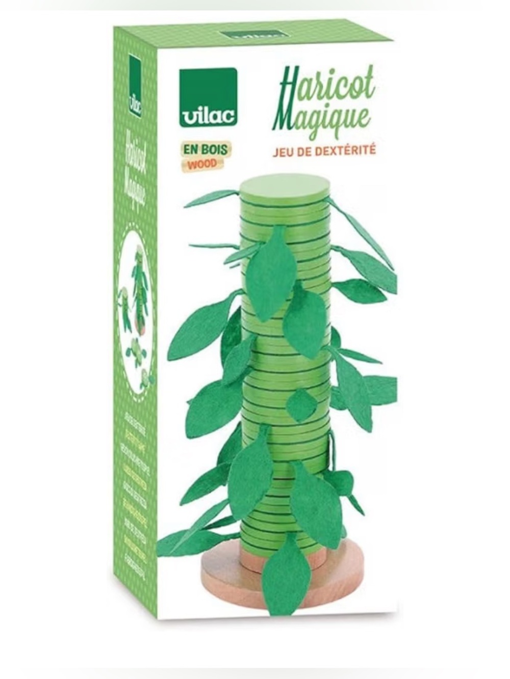 VILAC Toy France Magic Bean Model Wood Wooden Montessori NEW NIB RARE